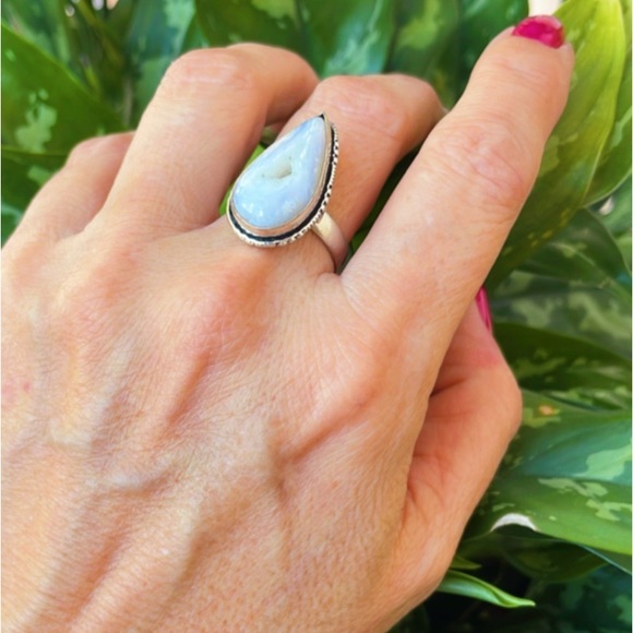 NWT 925 Sterling Silver Plated moonstone white women’s ring size 8 - Picture 14 of 15